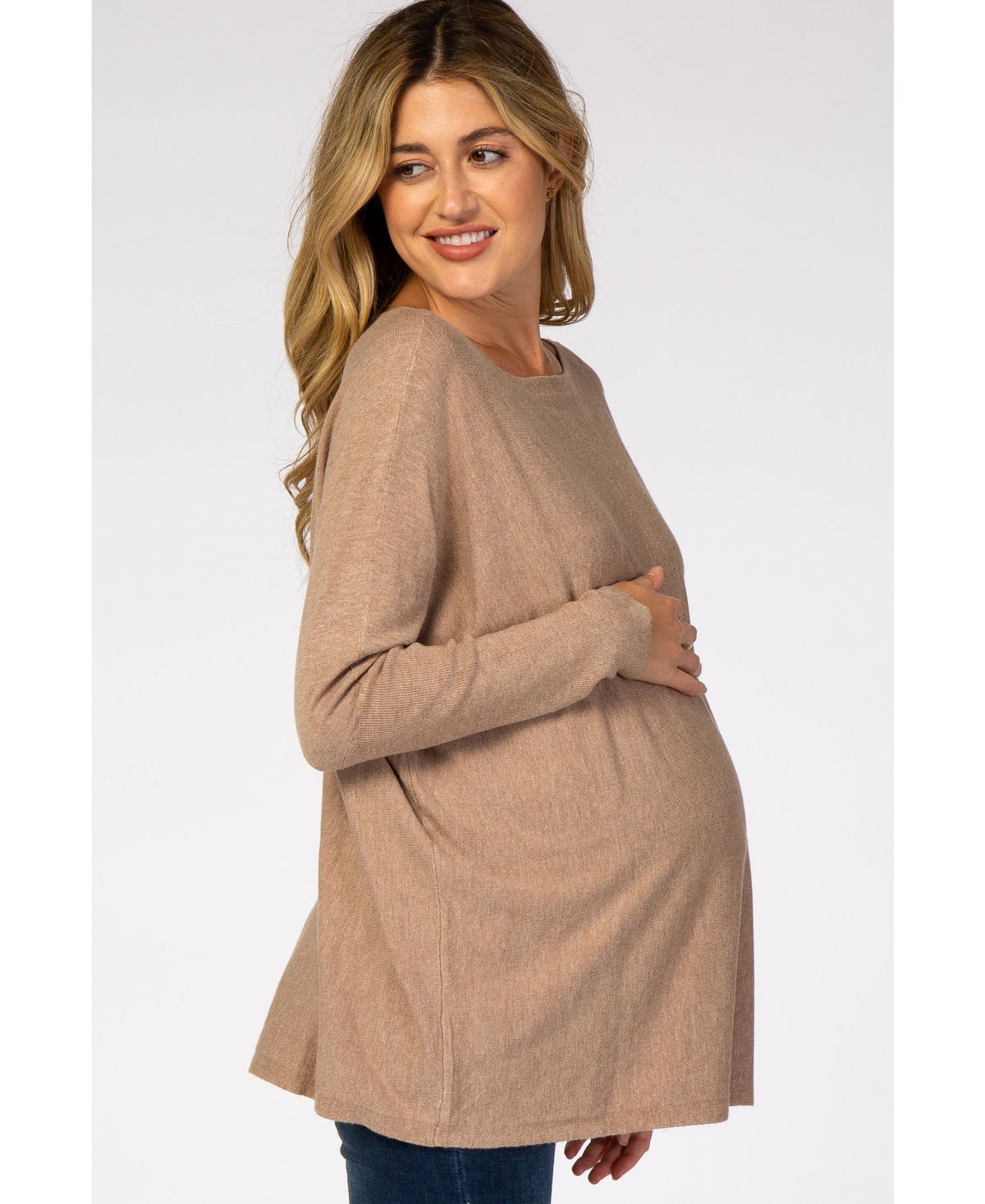 Pinkblush Maternity Black Soft Knit Boatneck Dolman Sleeve Sweater