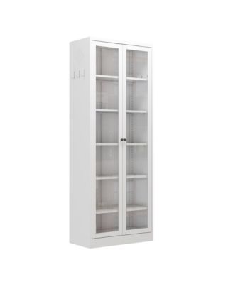 Metal Kitchen Pantry Cabinet - Storage with 5 Adjustable Shelves, Freestanding Cabinet for Kitchen, Living Room