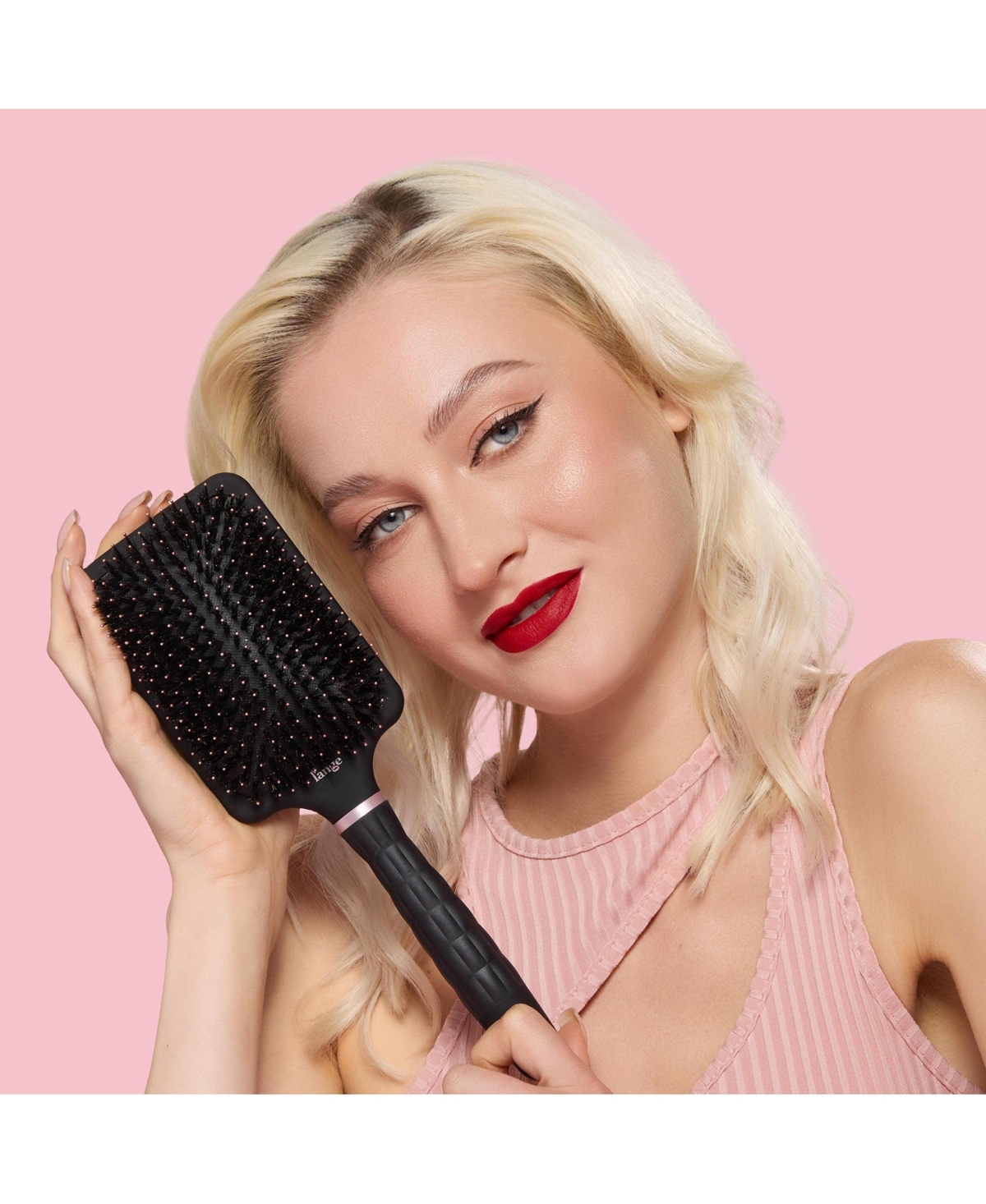 L'ange Detangling Paddle Brush - Nylon Bristles with Boar