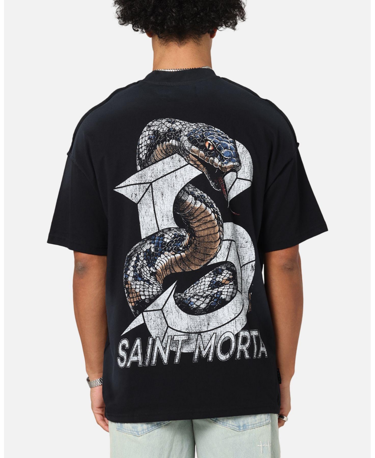 Saint Morta Men's Venom Boxy T-Shirt Sunfade Black