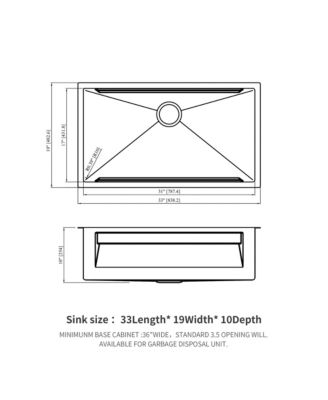 Undermount Workstation Kitchen Sink Stainless Steel Single Bowl 16 Gauge