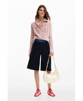 Women's Checked shirt with ruching
