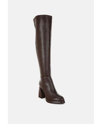 Womens Nenana Faux Leather Knee-High Boots