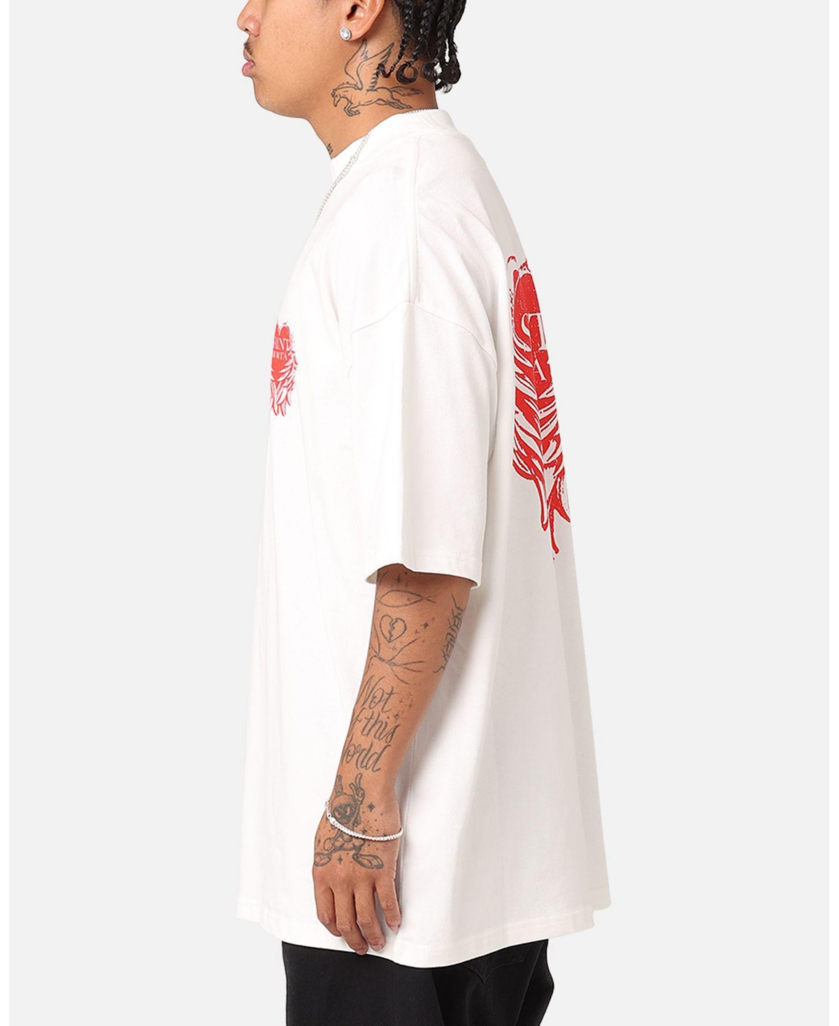 Saint Morta Men's Angelic Heart T-Shirt Off White