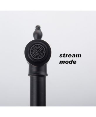 Pot Filler Faucet, Retro Single Hole Two Handles Wall Mount Kitchen Faucet, Double Joint Swing Arm Pot Filler Folding Kitchen Faucet