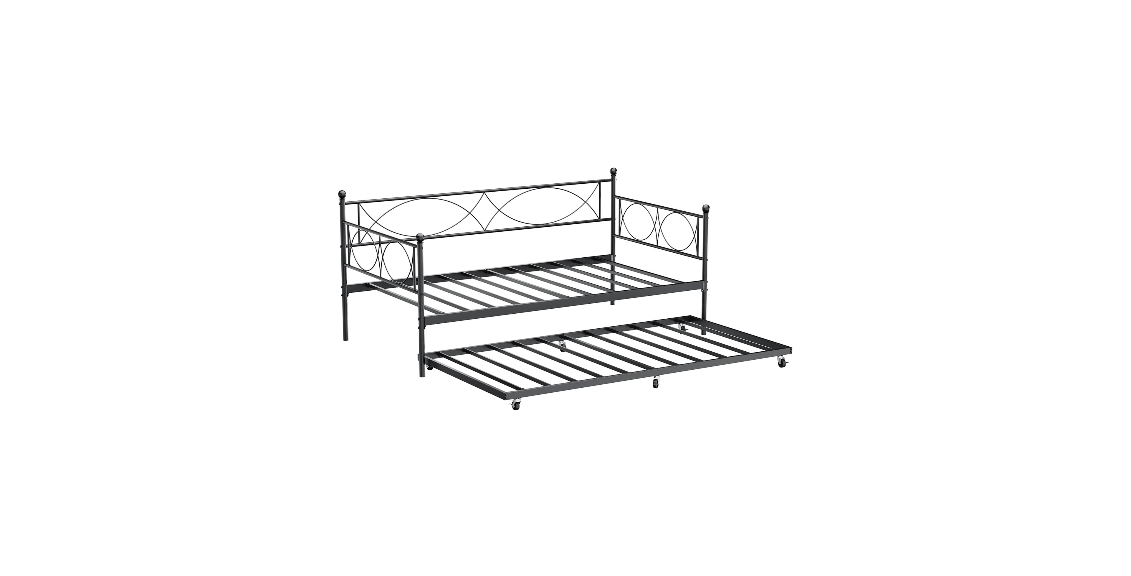 gaomon Easy Assembly Twin Size Daybed Metal Daybed Frame Space Saving, for Living Room, Guest Room