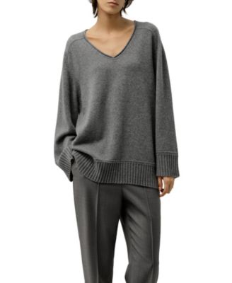 Women's Oversized V-Neck Cashmere Sweater