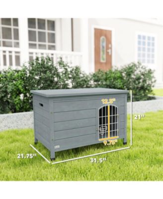  Dog Cage Kennel Wire Door with Lock in Dark Grey