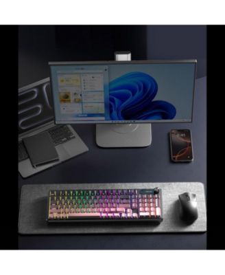 98-Key Wired Mechanical Keyboard - Waterproof, RGB Backlit, Multifunction Knob | Quiet Typing for Gaming, Office & Esports