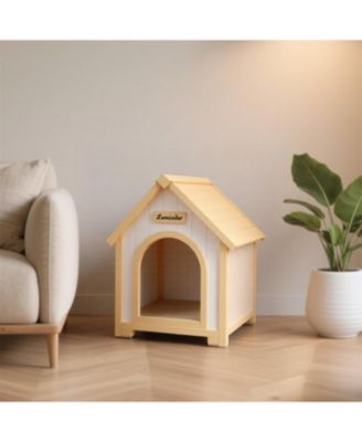 Cat House Indoor Shelter  for Small Cats & Dogs in Light Yellow