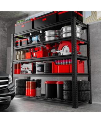 5-Tier 48 in W x 72 in H x 18 in D Adjustable Heavy Duty Metal Shelving Unit