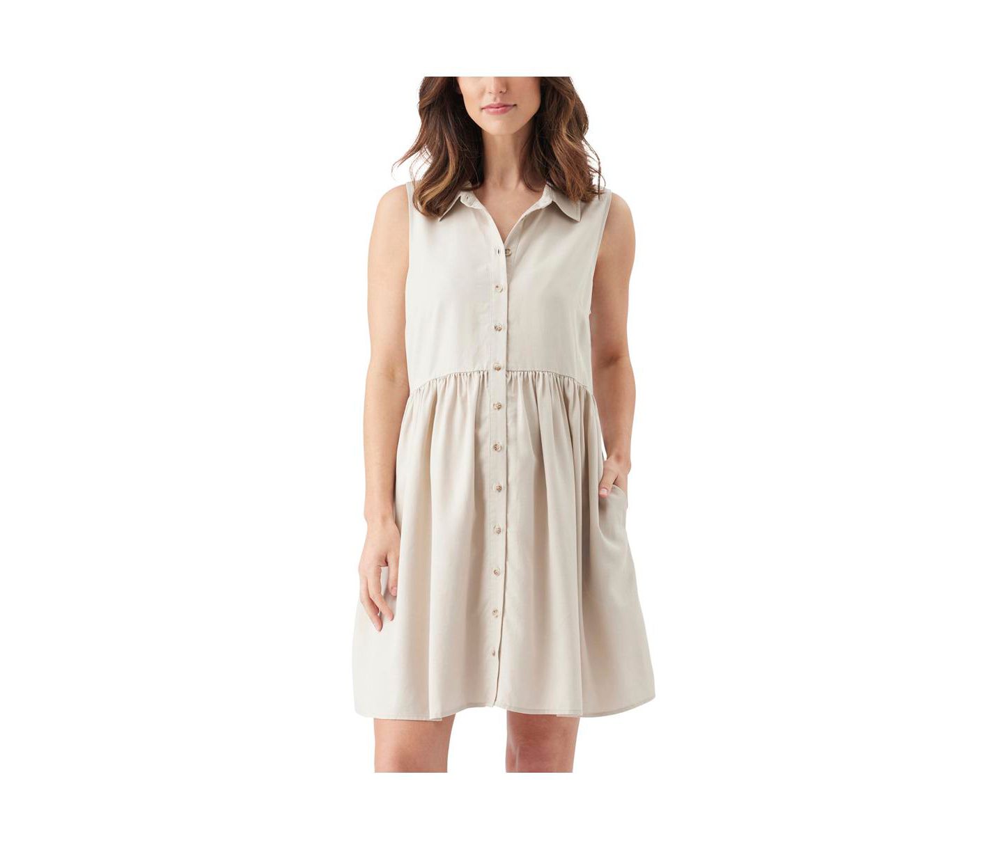 Женское платье Ripe Maternity Ripe Chloe Tencel Dress Sand, цвет: Песочный — фото 1