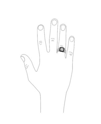 Mens Micro Pave Black Halo Square Two Tone CZ Statement Ring Sterling Silver