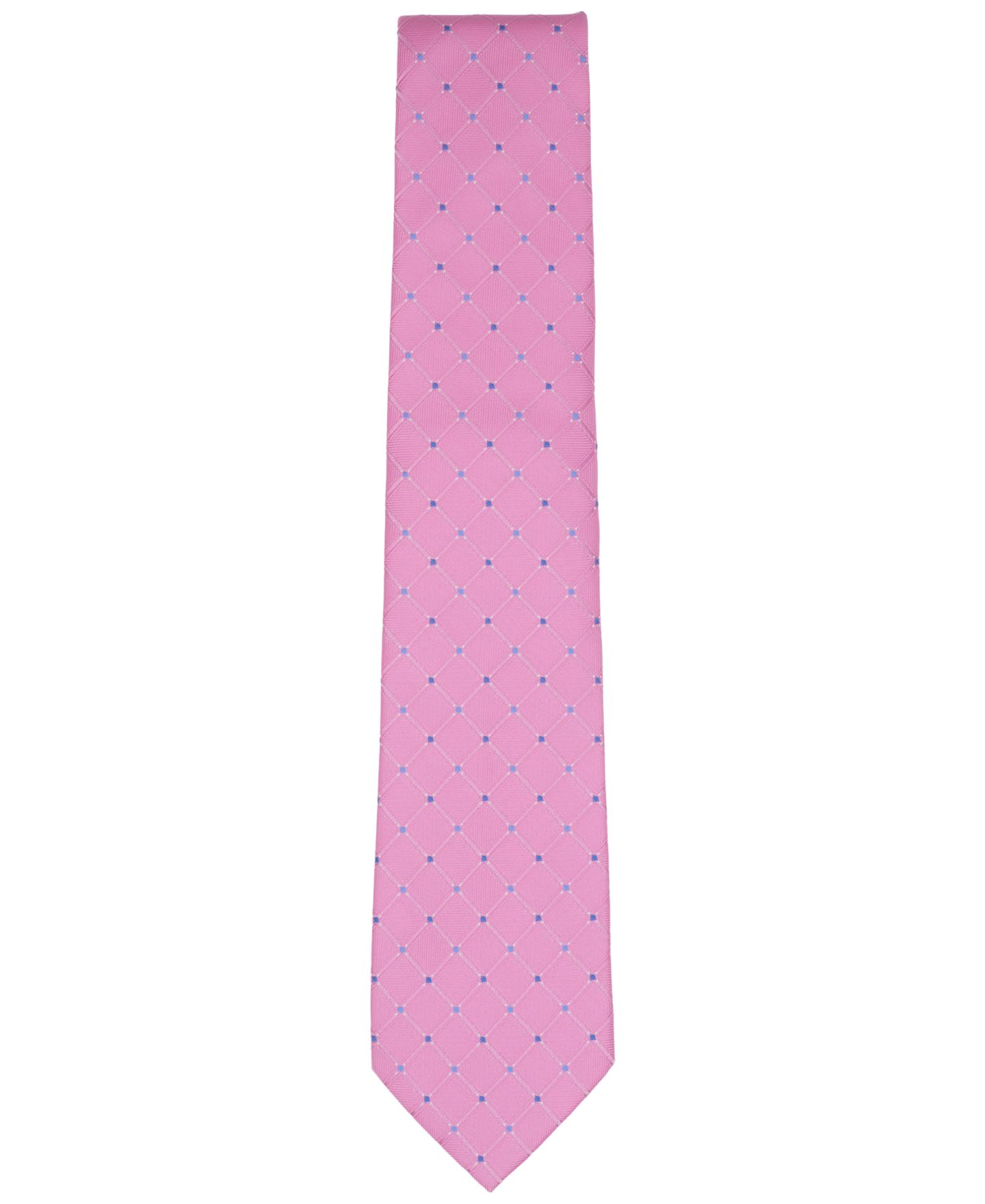 Мужские галстуки Club Room Howell Grid Pattern Tie, цвет: Розовый — фото 2
