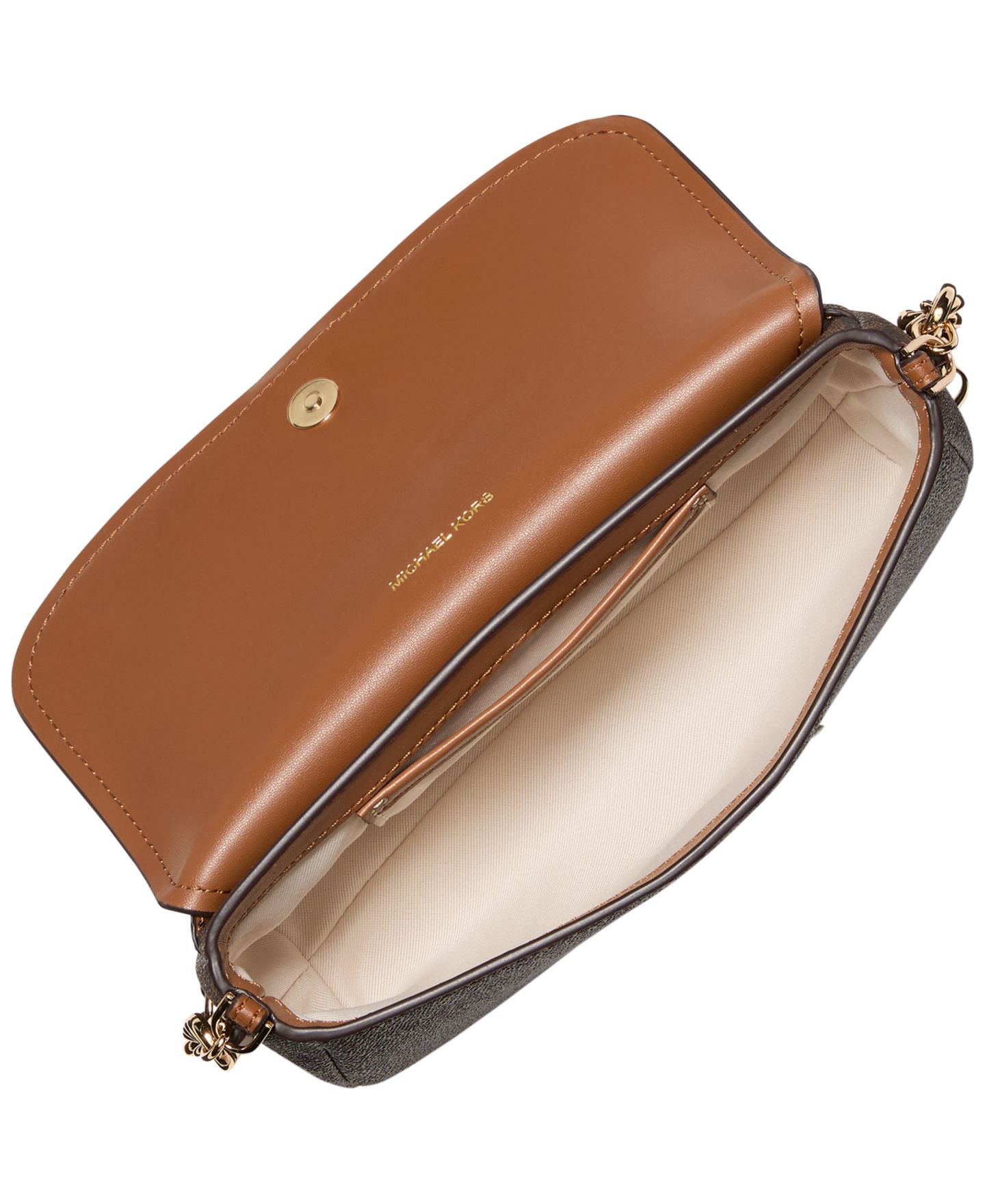Женская сумка Michael Kors Nolita Small Flap Chain Crossbody, цвет: Коричневый — фото 3