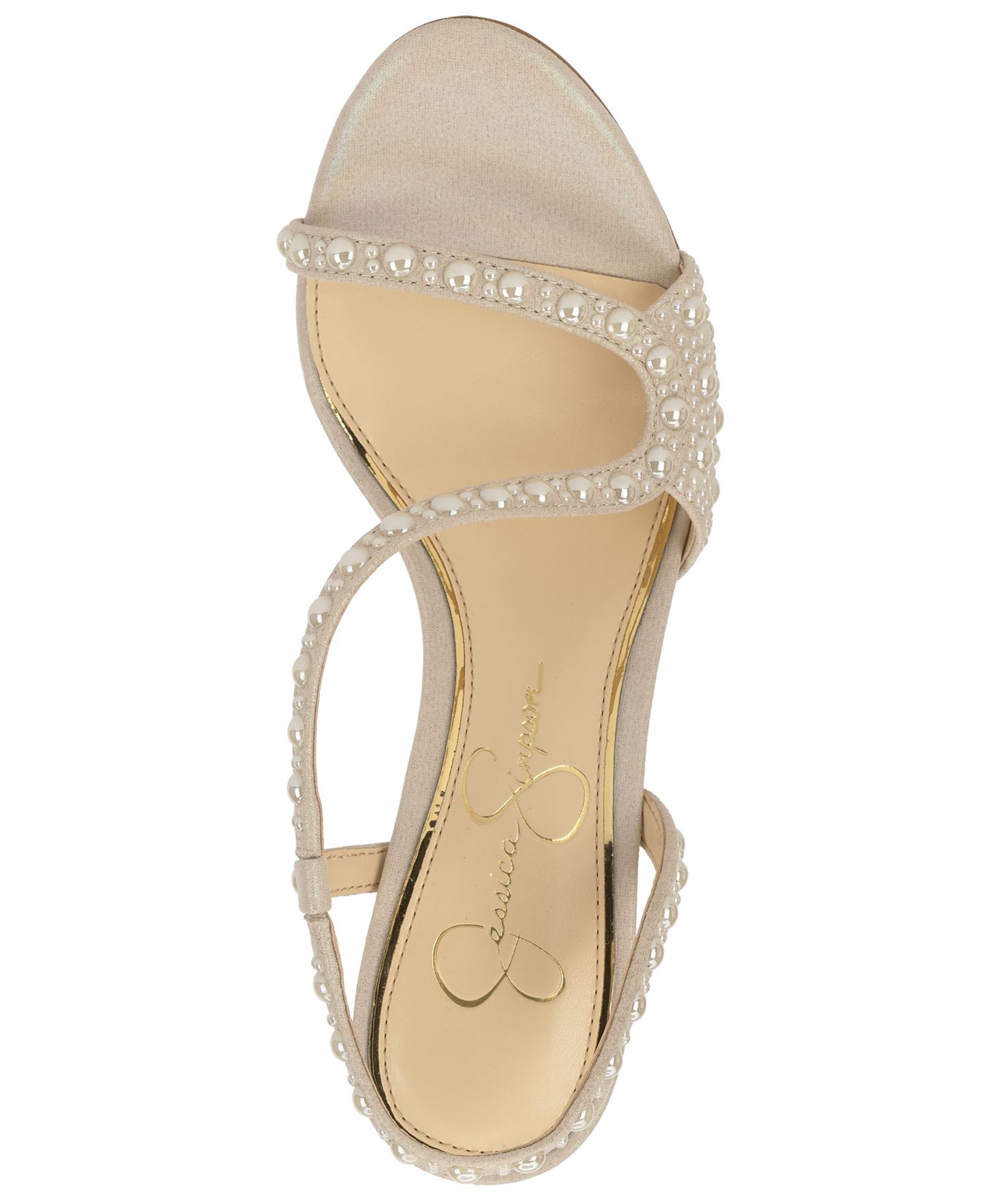 Женские сандалии Jessica Simpson Jaycin Barely-There Pearl Embellished, цвет: Мягкая слоновая кость жемчужный — фото 4