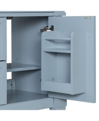 24 in. Freestanding Bathroom Vanity with Sink, Flip Drawer, Adjustable Shelf, Solid Rubberwood Frame, MDF Panels and Metal Handles