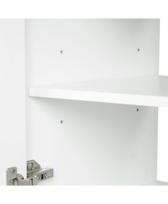 Solid Wood 36 in. Bathroom Vanity Cabinet with Sink Top, Two Doors and Two Drawers, Open shelf