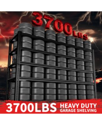 5-Tier 60 in W x 78 in H x 24 in D Adjustable Solid Plate Heavy Duty Metal Shelving Unit