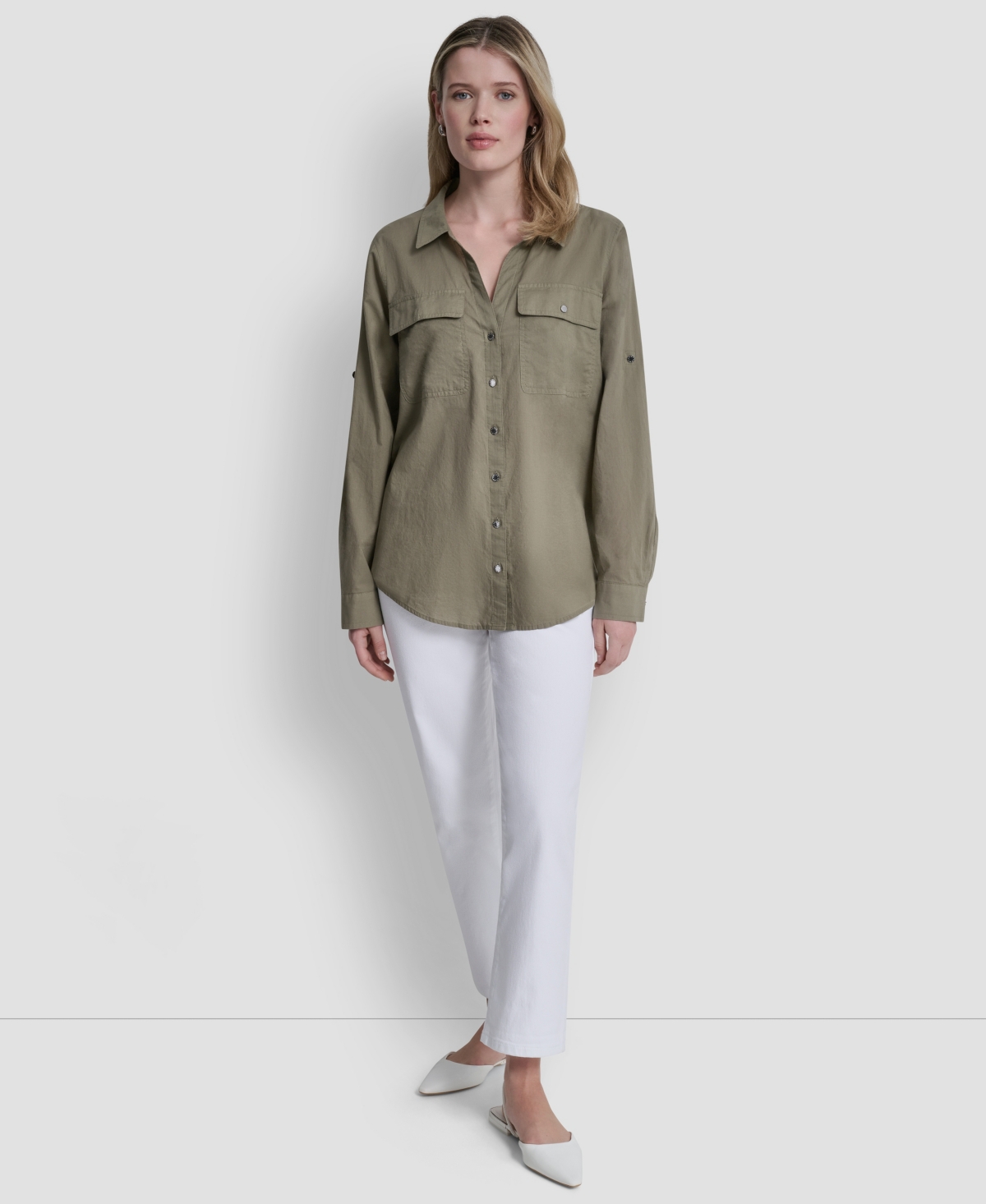 Dkny Women's Collared Neck Shirt