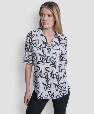 Women's Printed Long-Sleeve Shirt