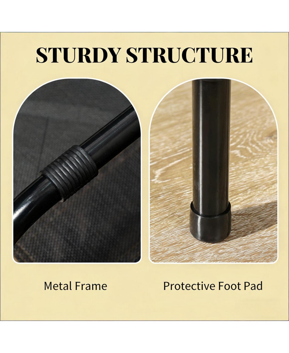 Aostirmotor Elevated Portable Dog Cot with Pad and legs in Coffee