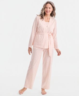 Women's 3-Piece Cotton Pajama Set
