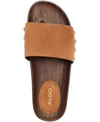 Women's Rooted Footbed Slip-On Flat Sandals