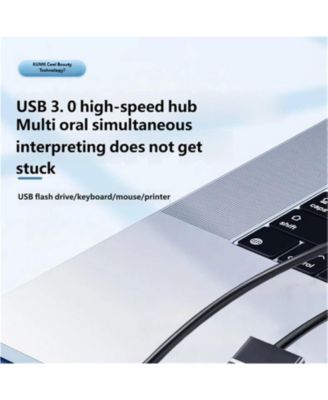 USB 3.0 Hub with 7 Ports - Notebook External Mouse, Keyboard, and USB Flash Drive Connector with Switch, 1.5m Cable
