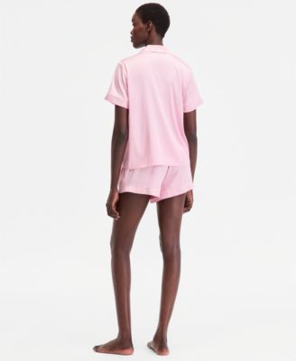 Women's Stretch Satin Short-Sleeve Pajama Set