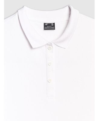 Women's slim polo shirt - white