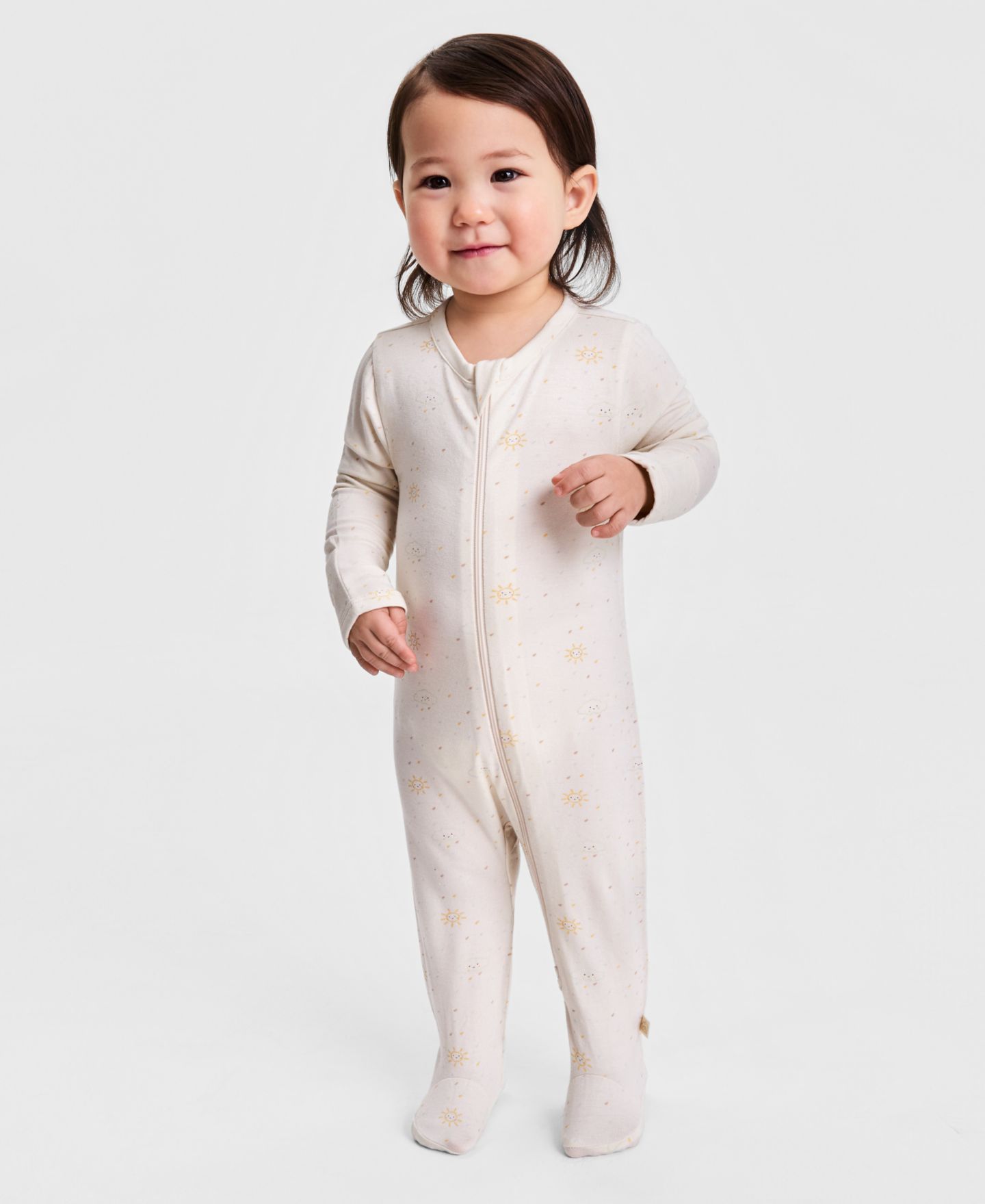 Комбинезон First Impressions Everyday Baby Essentials Printed 2-Way Zip Coveralls для мальчиков-малышей, цвет: Слоновая кость — фото 2