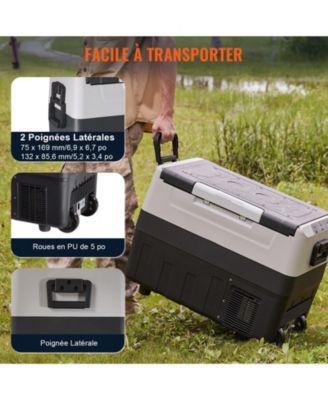 37QT/35L Dual Zone Car Refrigerator Freezer, -4&deg;F to 50&deg;F, 12/24V DC & 100-240V AC, Portable Compressor Cooler