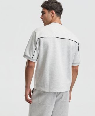 Men's Relaxed-Fit Piped Interlock T-Shirt