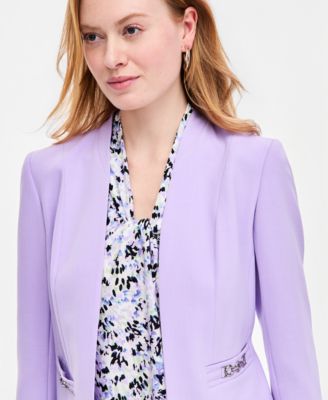 Women's Collarless Long-Sleeve Jacket