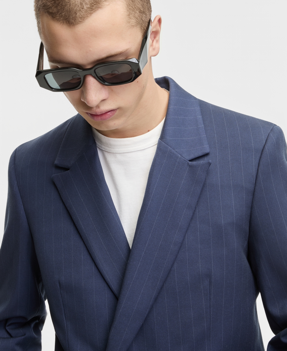 Mode of One Men's Slim-Fit Double-Breasted Pinstripe Blazer, Macy's Exclusive