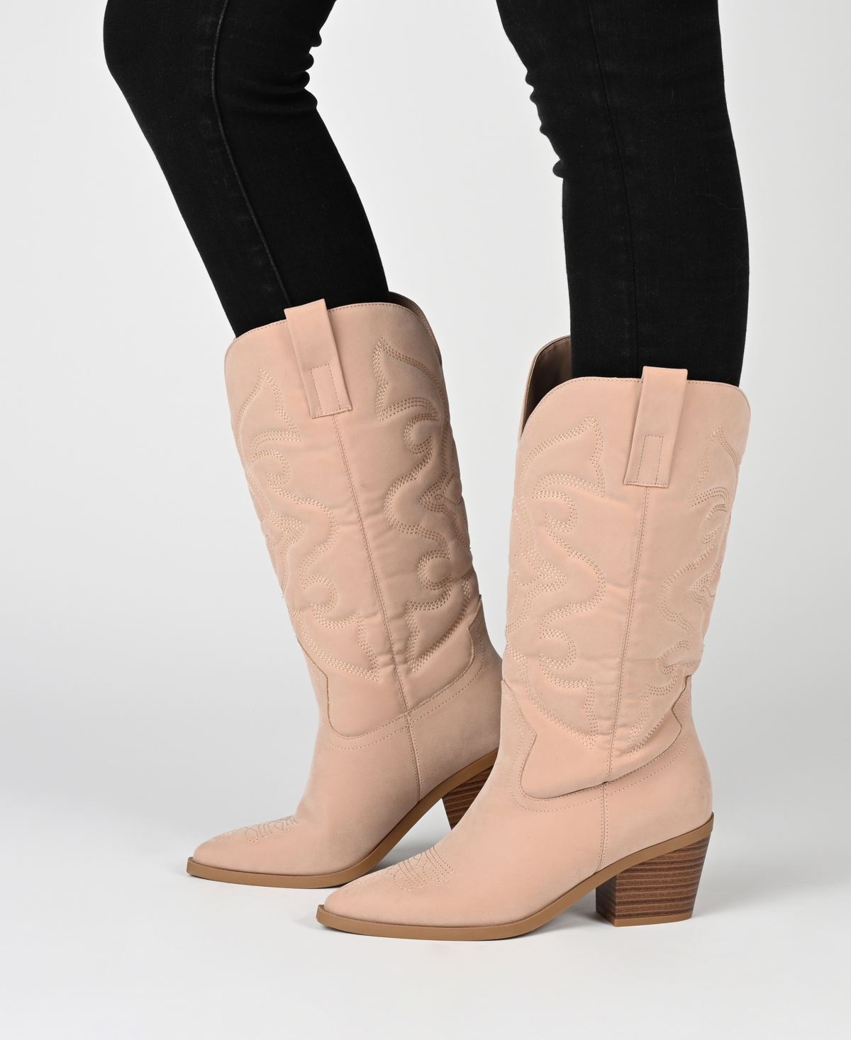 Journee Collection Women's Chantry Mid Shaft Western Boots