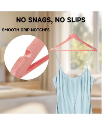 24-Pack Premium Wooden Suit Hangers with Non-Slip Pant Bar, Heavy Duty Solid Wood Coat Hangers for Jackets, Shirts, Dresses, Trousers