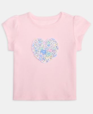 Toddler Girls' (2T-4T) Floral Heart T-Shirt