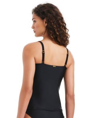 Women's Ring-Detail V-Neck Tankini Top