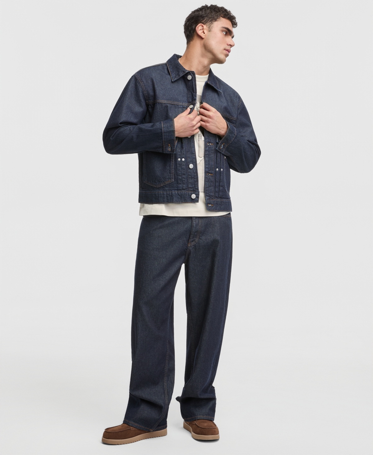 Mode of One Men's Relaxed-Fit Riverside Trucker Jacket, Macy's Exclusive