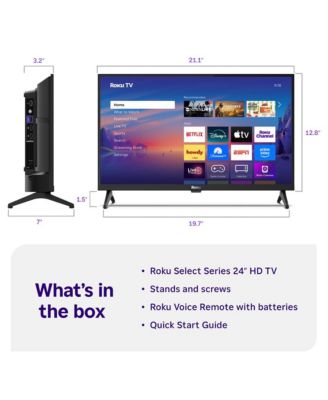 24" Select Series 720p HD Smart TV HDR Streaming Wi-Fi Voice Control Indoor Entertainment - 24R2D5