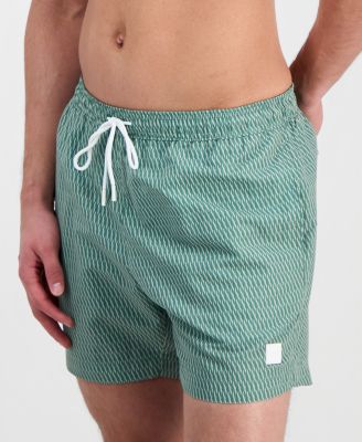 BOSS by Men's Squiggle Print 5" Swim Trunks