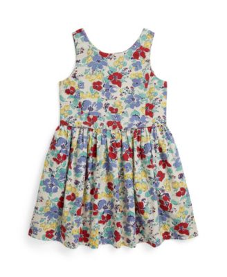 Girls' 2T-6X Floral Sleeveless Dress