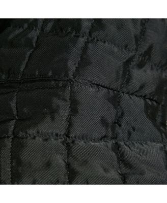 Women's Black Rib Knit And Leather Crop Jacket