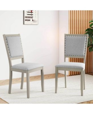 Farmhouse Dining Chair Fabric Upholstered Kitchen Chairs for Dining Room