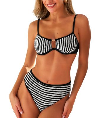Women's Aspirational Striped Bikini Set