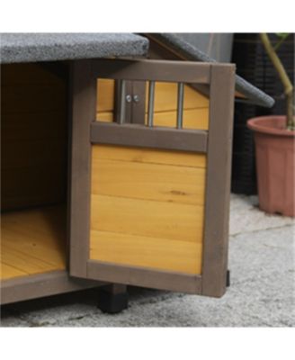 Dog House with Lockable Ventilated Door  in Dark yellow