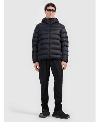 Men's trekking down jacket with natural filling