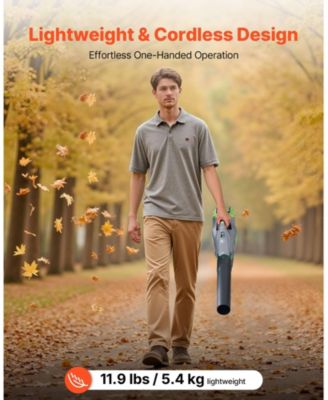60V Cordless Leaf Blower, 650 CFM / 125 MPH, 3-Speed Control, 5.0Ah Battery, Fast Charging, Lightweight & Quiet
